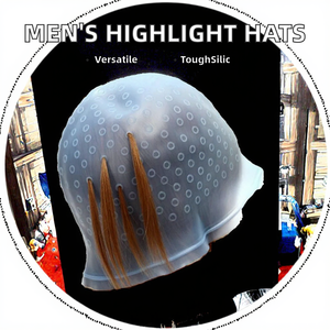 Sombreros Resaltadores de silicona duraderos para hombres del fabricante, herramientas multiusos para teñido de cabello de salón con agujas resaltadoras - Product Image 2