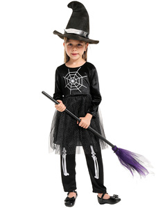 Baige Kinderen Spider Zwarte Jurk Cape Set Balzaal Optreden Kleding Jongens Meisjes Cosplay Feestkostuums Kinderen - Product Image 2