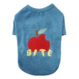 Pet clothing dog clothing Apple bear T-shirt spring and summer new teddy puppy supplies wholesale