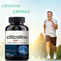 Ausreson OEM Capsules de Citicoline Compléments Alimentaires Vitamine CDP Choline 500mg 1000mg Prix Capsules de Citicoline pour la Santé Cérébrale