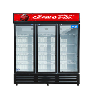 Vitrine de boissons verticale commerciale réfrigérateur debout magasin porte en verre affichage réfrigérateur finition sans défaut réfrigérateur - Product Image 1