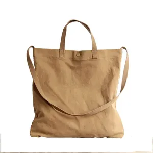 Wholesale Custom Heavy <b>Weight</b> Cotton Tote Bag Recycled Large Canvas Shoulder Handbag for Daily Shopping Daily Use - Product Image 5