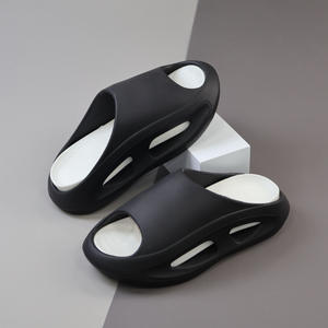 Chaussons d'été pour hommes à semelle épaisse antidérapante, confortables, à une bride, pour le sport et l'intérieur, gris, blanc, noir, kaki, talon de 3 cm, taille adulte - Product Image 2