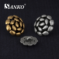 Boutons en alliage de zinc SANKO Designer Selection à texture ondulée pour blazers haut de gamme, minimalistes, à tige ronde, écologiques et luxueux