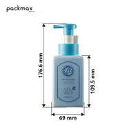 400ml Cilindervormige HDPE fles met pompsprayer voor fruit, groenten, gezichtsreiniger, lotion - groothandel verpakking voor handzeep voor thuisgebruik