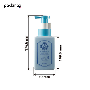400ml Square HDPE <b>Bottle</b> for Fruit Vegetable Wash Facial Cleanser Lotion - Home Hand Soap Container Wholesale - Product Image 3