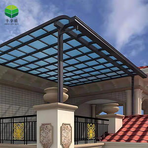 Op Maat Gemaakte Aluminium Pergola Met Geautomatiseerd Lamellendak Buiten <span class=keywords><strong>Carport</strong></span> Zonnekap Behandeld Hout Voor Parkeergarages Natuur - Product Image 3