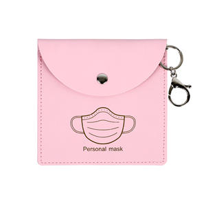 Soporte de cuero sintético para mascarilla facial, cartera pequeña a prueba de polvo con logotipo personalizado, estuche de almacenamiento enmascarado, gran venta al por mayor - Product Image 6