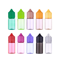 Flacons compte-gouttes en plastique PET HOT V3 10ml 20ml 30ml 60ml 100ml Jus d'huile essentielle pour pompe de lavage Type d'étanchéité