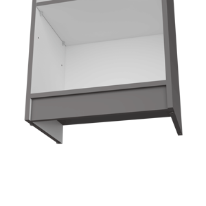 Librería Db Zachary Slim de 5 Estantes, 33x15x85cm, Gris Blanco, Madera, Estante de Almacenamiento para Sala de Estar - Product Image 6