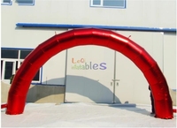 Arches dorées gonflables de luxe pour le mariage, arc-en-ciel, affichage de la course de la porte de bienvenue