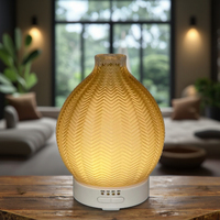 Diffuseur d'arômes électrique USB personnalisé en usine, 7 couleurs changeantes, diffuseur LED, verre Liuli, ultrasonique, essentiel pour la maison, 1 an