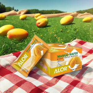 ALOR HALAL Sweet Cream Freeze-Dried Mango Wafers Low-Carb Crispy Cookies Biscuits Sachet Individually Packed <b>Milk</b> <b>Boxes</b> Bag - Product Image 6