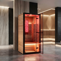Sauna Uap Kering Inframerah untuk Penggunaan di Rumah dengan Lampu Baca, Sauna Inframerah Kompak dengan Terapi Cahaya Merah