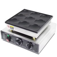 Machine à gaufres ronde à 9 trous en acier inoxydable Mini fabricants de crêpes avec CE