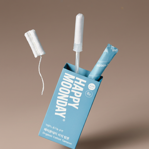 Tampón Aplicador Orgánico Happy Moonday Regular Diseñado con Algodón Orgánico Suave y Forma Ultrafina para una Absorción Confiable - Product Image 1
