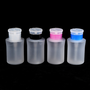 180ml Pink Conical Pump Dispenser Bottle Empty Liquid Alcohol <b>Nail</b> Polish Remover Cleaner - Product Image 1