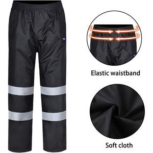 High Vis Rain <b>Pants</b> Waterproof Reflective Safety Trousers For Men <b>Women</b> Fishing Sports <b>Work</b> Wear - Product Image 2
