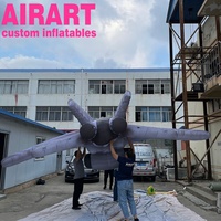 Avion de chasse gonflable flottant de taille réelle modèle de Jet pour leurre