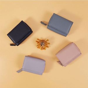 Vintage <b>Small</b> PU Leather Zipper <b>Wallet</b> for Men Women Multi-Slot Card Holder Business Bank Credit Card Bag Coin Storage Bags - Product Image 1