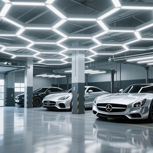 IP65 Ngoài Trời <span class=keywords><strong>LED</strong></span> Nhà Để Xe Trần Ánh Sáng Cảm Biến Chuyển Động 14 Hình Lục Giác <span class=keywords><strong>LED</strong></span> Chiếu Sáng Cho Hội Thảo Mái Nhà Để Xe Hội Thảo Chiếu Sáng Lịch Thi Đấu - Product Image 1