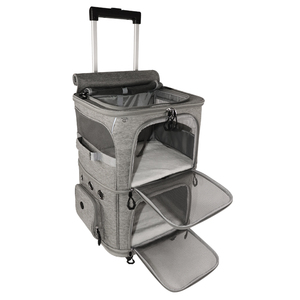 Custom Foldable Pet Carrier with <b>Wheels</b>, Breathable Rolling Backpack Factory Direct, Durable Tote Strong Load,for dogs and <b>cats</b> - Product Image 4