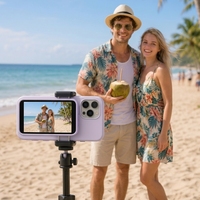 Pantalla Magnética para Selfies, Transmisión Inalámbrica de Pantalla, Control Remoto con Obturador, Transmisión WiFi 5G
