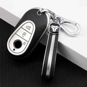 Étui de protection souple haut de gamme pour <span class=keywords><strong>clé</strong></span> de voiture avec <span class=keywords><strong>porte</strong></span>-clés en cuir pour <span class=keywords><strong>Mercedes</strong></span>-Benz CLE GLC C300 E350 EQE EQS AMG Classe S G E Housse de <span class=keywords><strong>clé</strong></span> - Product Image 1