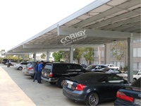 CORIGY a galvanisé le carport en acier de panneau solaire pour le système solaire de carport de 2 parkings