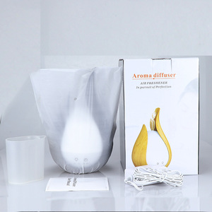 Humidificador de aire ultrasónico de 200ml, difusor de aceites esenciales de aromaterapia, grano de madera de mármol nórdico para el hogar con lámpara de noche - Product Image 6