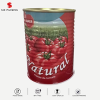 Prix de gros 400g 500g 800g 850g 900g Boîtes de conserve vides pour sauce tomate, confiture, viande en conserve
