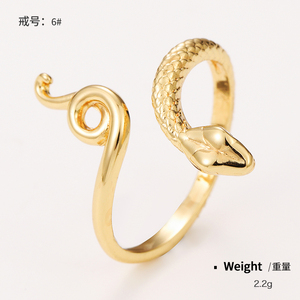 Bulk Großhandel China <span class=keywords><strong>Gold</strong></span> verstellbarer Schlangen <span class=keywords><strong>ring</strong></span> mit Zirkon ias Diamant Schlangen form <span class=keywords><strong>Ring</strong></span> Unisex Frauen Männer Ringe Schmuck - Product Image 6
