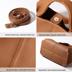 Sac à bandoulière fourre-tout en cuir véritable pour femme, à fermeture éclair et fermoir magnétique, modèle <span class=keywords><strong>POLENE</strong></span> souple, le plus vendu - Product Image 5