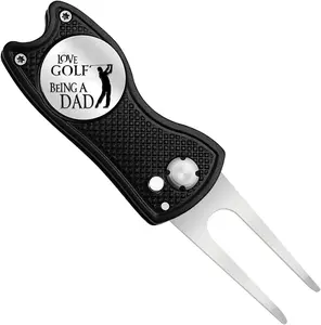 Switchblade Funny Golf Divot Reparatie Tool Met Aangepaste Bal Marker