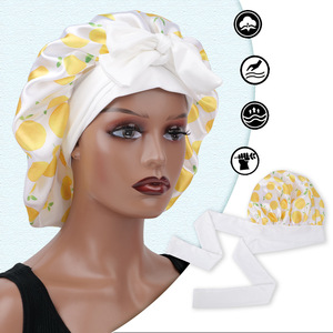 Đầy Đủ Mô Hình Hoa Kỹ Thuật Số In Một Lớp Satin Giản Dị Ngủ Cap Có Thể Điều Chỉnh Dây Đeo 100% Polyester Bốn Mùa Sử Dụng - Product Image 2