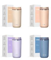 Mug à café isotherme à double paroi avec revêtement céramique, gobelet isotherme pour café glacé de 16 oz avec couvercle rabattable anti-fuite pour l'extérieur