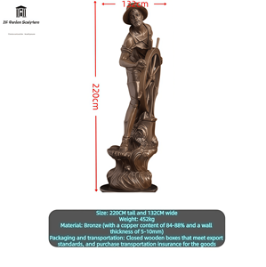 Sculptures en bronze de figurines de navigation océanique, représentant des <span class=keywords><strong>marins</strong></span> et des pêcheurs, statue de décoration extérieure - Product Image 2