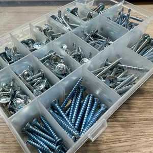 Vis autoperceuses pour cloisons sèches, vis d'installation pour fibres, outils de quincaillerie, jeu de vis avec emballage en boîte plastique - Product Image 6