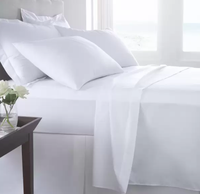 Ensemble de literie d'hôtel économique 100% coton turc en gros hôtel Textile blanc 4 pièces housse de couette drap de lit taie d'oreiller