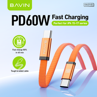 Cable USB C de Carga Rápida de 60W con Trenzado Resistente de 1.2M para Teléfono Móvil Android BAVIN CB421