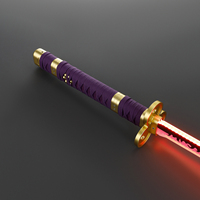 Sabres laser Nexus Sabers Japan Enma Katana Xeno3.0 Pixel, lame plate à couleurs infinies, poignée en métal violet avec étui pour cosplay