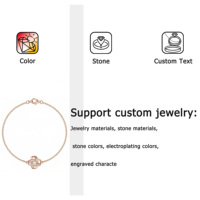 Damen Roségold-Plattiertes 925 Sterling Silber Kettenglieder-Armband mit Brillantschliff Kubischem Zirkonia für Hochzeitsgeschenk und Festliche Anlässe