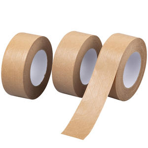 Pegatinas con logotipo personalizado Socio OEM Muestra gratuita Sellado de cartón Cinta de papel Kraft, cinta Kraft, papel Kraft blanqueado - Product Image 1