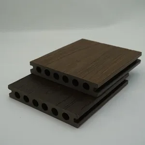 Crack-resistant Outdoor Floor Co Extrusion Hollow Wood Plastic Composite WPC Decking Waterproof