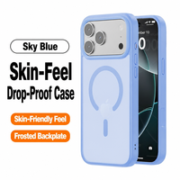 Coque antichoc effet peau pour iPhone 18 17 Pro Max avec aimant puissant, protection de caméra surélevée, anti-rayures, protection robuste