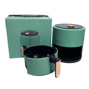 Friteuse à air 6,5 L grande capacité multifonctionnelle, friteuse électrique sans fumée, appareil à frites, revêtement céramique, forme ronde - Product Image 2