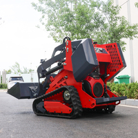 Fabricant professionnel 480KG Skidsteer diesel Caterpillar Stand sur chenille Mini chargeuse compacte avec accessoires