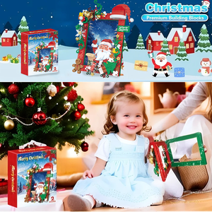 Cayi Giáng Sinh Khung Ảnh Xây Dựng Khối Thiết Lập Santa Claus Nhựa Khối Hình Ảnh Album Ảnh 3D Mô Hình Lắp Ráp Đồ Chơi Trang Trí - Product Image 3