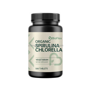 Vente en gros d'usine de comprimés de spiruline et de chlorella de marque privée bio <span class=keywords><strong>1000mg</strong></span> 500 pièces Soutien immunitaire Detox & Energy - Product Image 1
