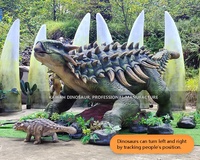 Gerçekçi dinozor Animatronic Ankylosaurus 6 metre yaşam boyutu dinozor Zigong fabrika